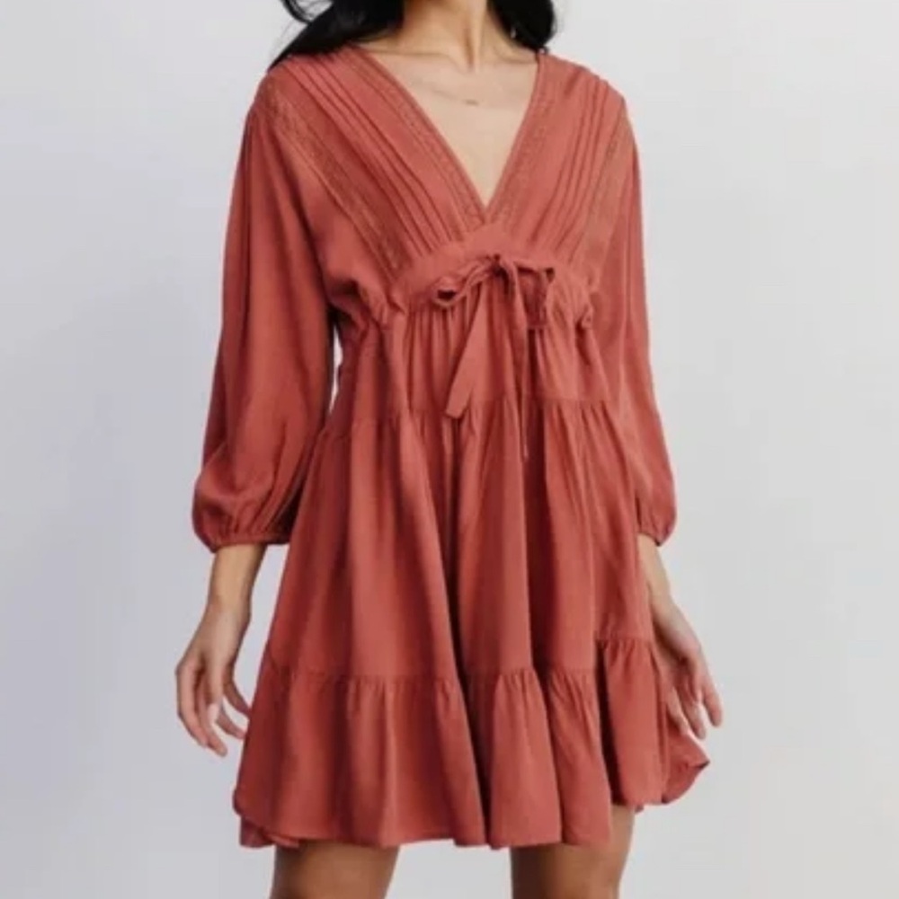 Baltic Born Amelia Boho Long Sleeve V-Neck Sundress